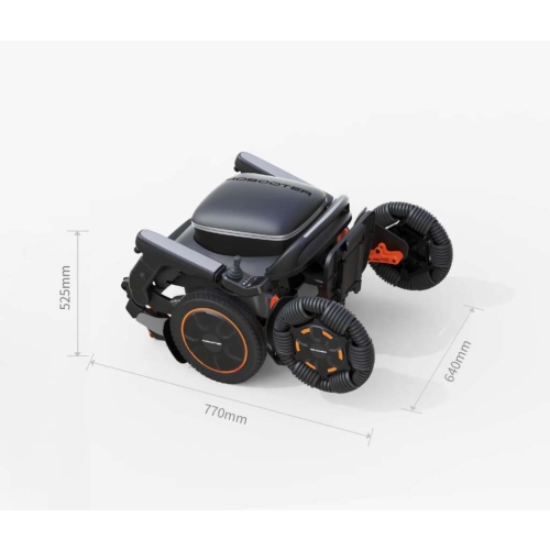 Wózek inwalidzki elektryczny składany - Robooter E60 PRO-A GT wymiary wózka