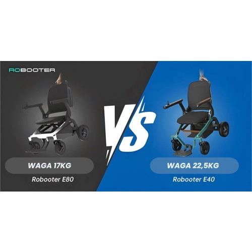 Wózek inwalidzki elektryczny składany Robooter E80 Carbon